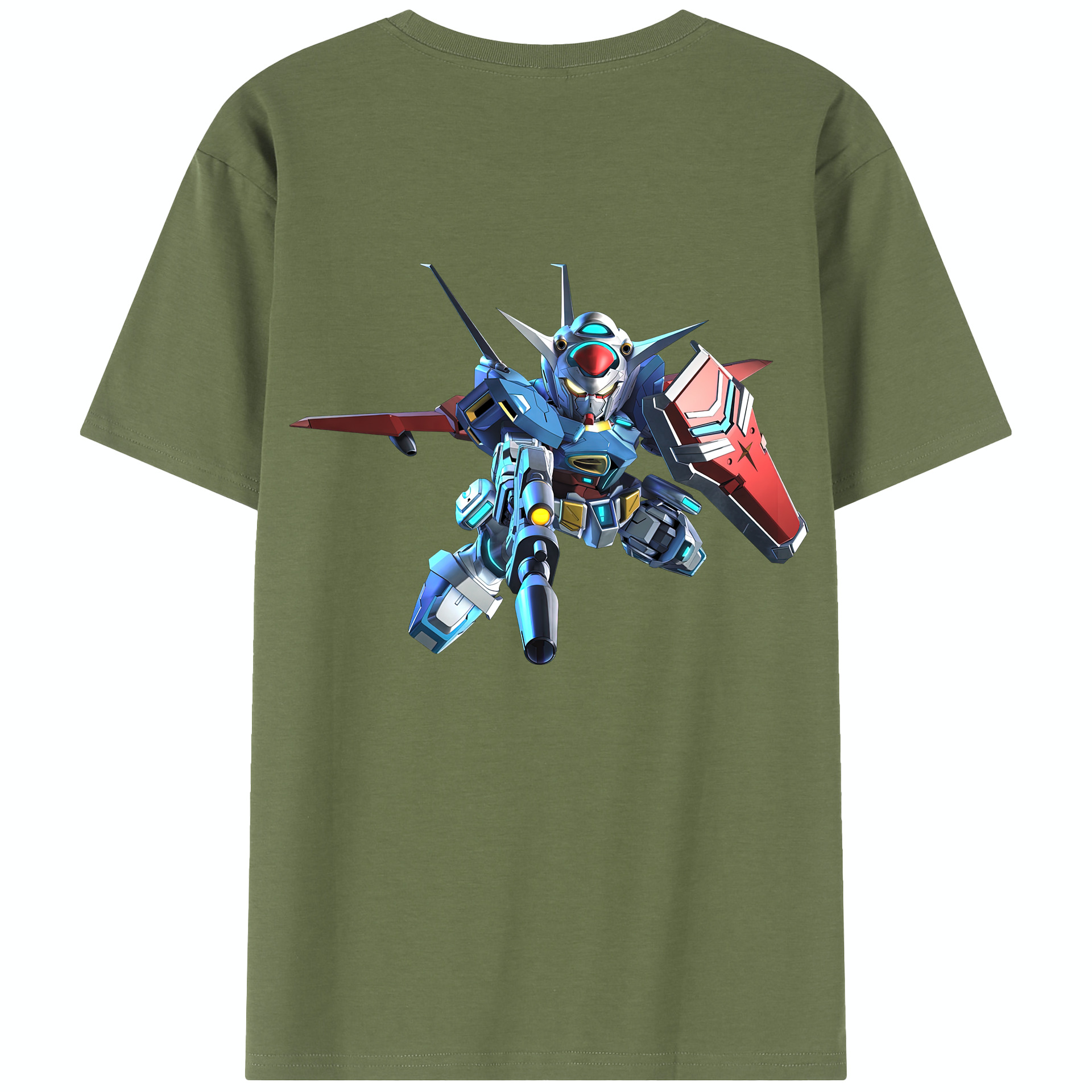 （画像用） 機動戦士ガンダム Mobile Suit Gundam 綿100％半袖Tシャツ（背面プリント）